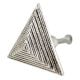 Triangular Pyramid Antique Silver Aluminium Cabinet Knob